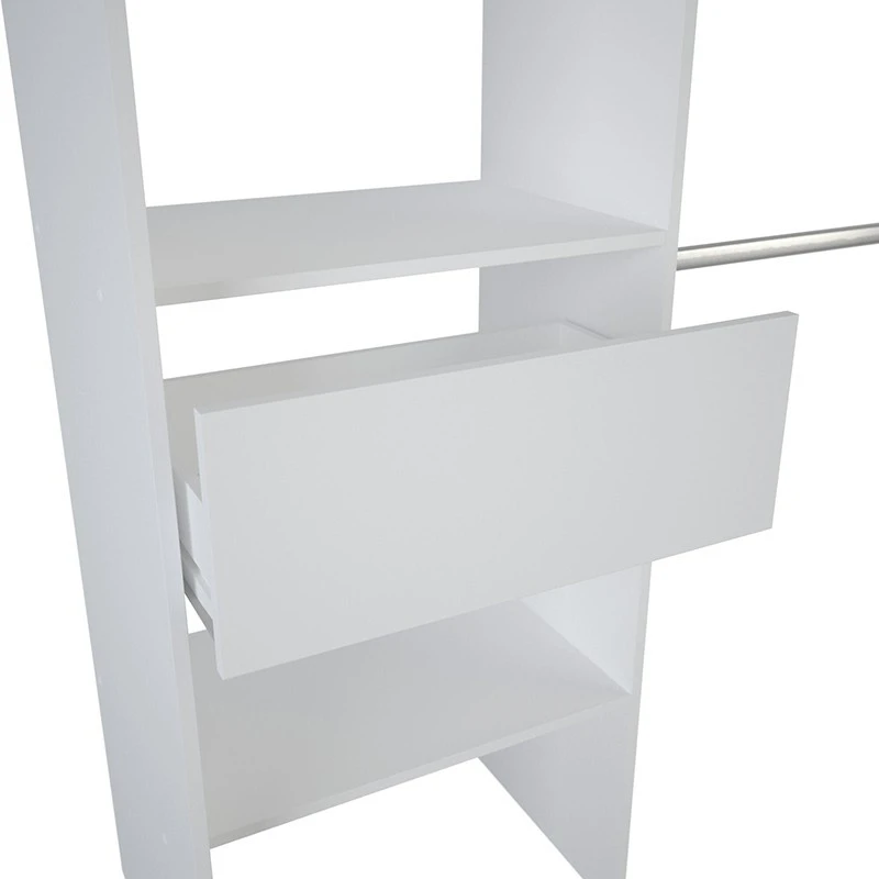 Demeyere Dressing Extensible Blanc Perle Avec Rideau Taupe - Image 6