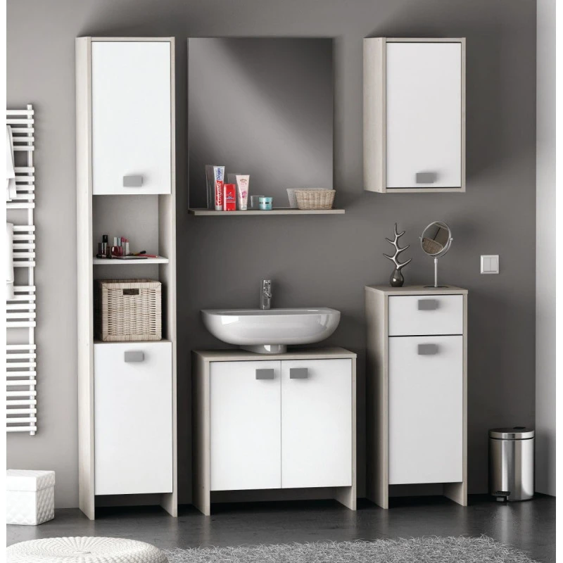 Demeyere Colonne 2 Portes HONOLULU Blanc/chĂȘne Champagne - Image 4