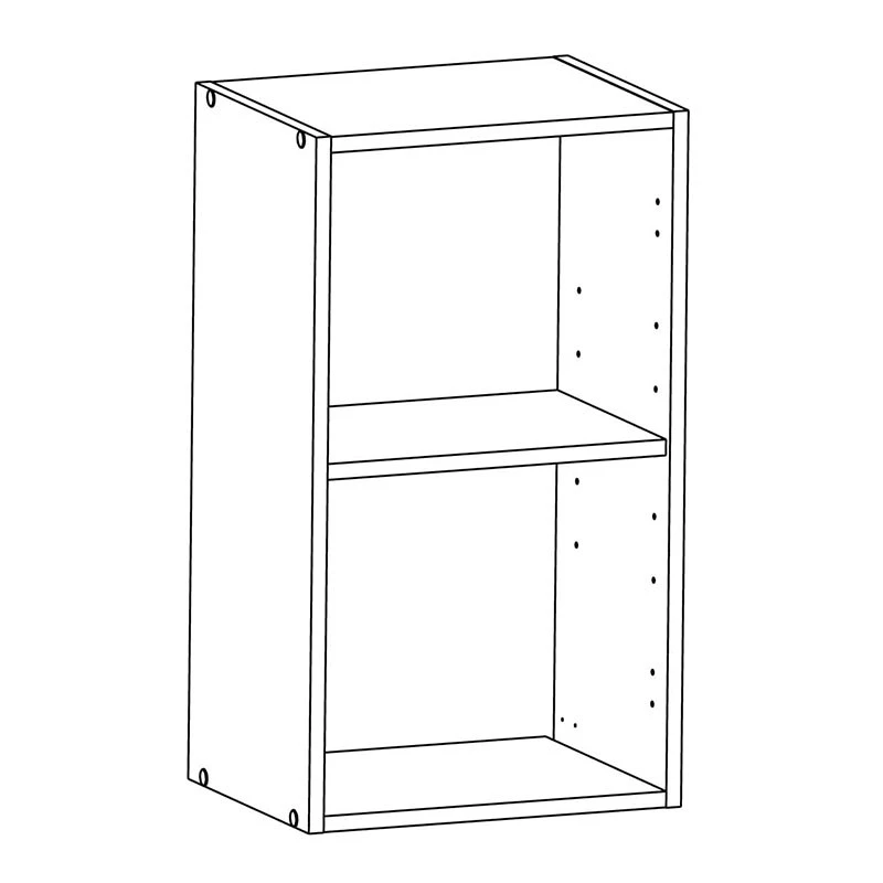 Demeyere Meuble Haut 1 Porte 40 Cm Origan Noir Et Bois - Image 2