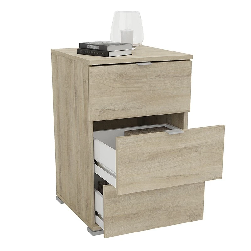 Demeyere Table De Chevet 3 Tiroirs Perfect Naturel - Image 2